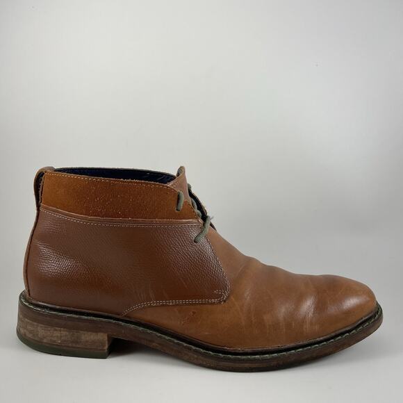 Cole Haan Colton Chukka Boot Size Mens 10.5 M Brown Leather Plain Toe Lace Up - Picture 1 of 11